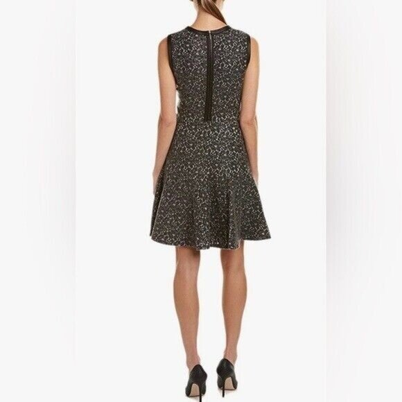 Rebecca Taylor Women's Sleeveless Wool Blend Lace Bonded Dress Grey/Black Size:2 - Picture 12 of 13